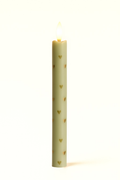 LED Pillar Candle Hearts Green