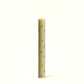 LED Pillar Candle Hearts Green
