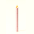 LED Pillar Candle Hearts Pink